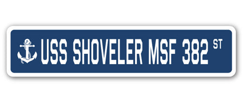 USS SHOVELER MSF 382 Street Sign