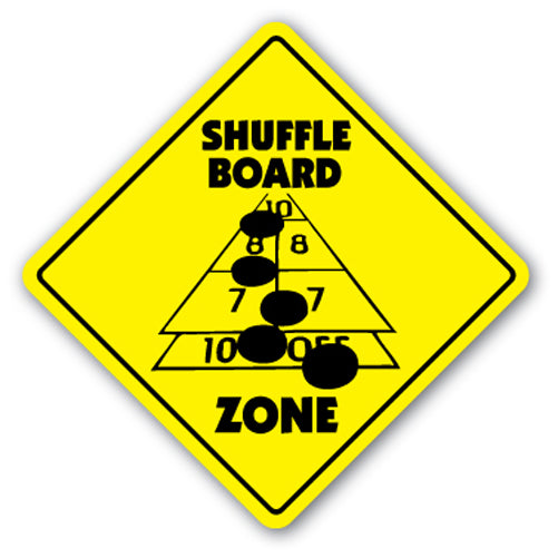 Shuffle Board Zone Vinyl Decal Sticker