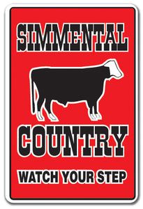 Simmental Country Vinyl Decal Sticker