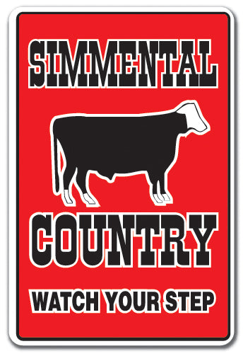 Simmental Country Vinyl Decal Sticker