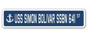 USS Simon Bolivar Ssbn 641 Street Vinyl Decal Sticker