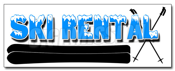 Ski Rental Decal