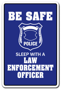 Sleep With A Law Enforcement Officer Vinyl Decal Sticker