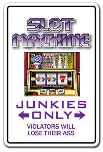 Slot Machine Junkie Vinyl Decal Sticker