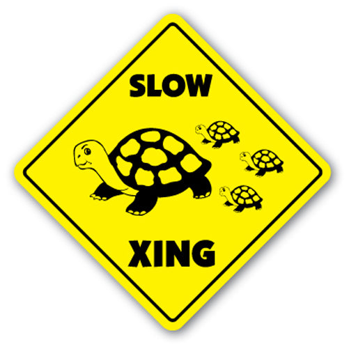 Slow Turtle Labels Slow Turtle Crossing Vinyl Decal Sticker – SignMission
