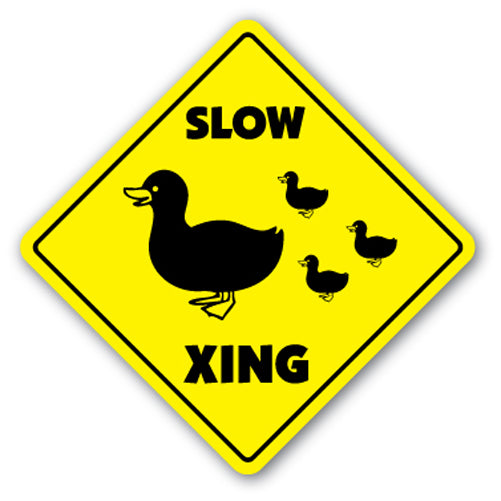 Slow Duck Crossing Vinyl Decal Sticker