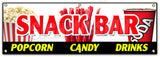 Snack Bar Candy Popcorn Banner