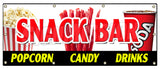 Snack Bar Candy Popcorn Banner