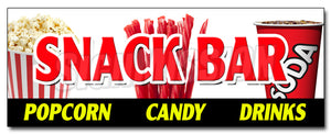 Snack Bar Candy Popcorn Decal