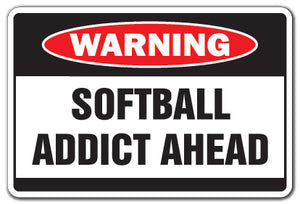 Softball Addict Vinyl Decal Sticker