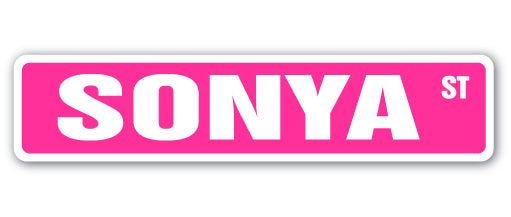 SONYA Street Sign