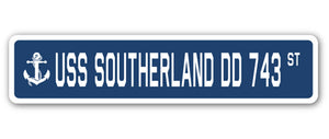 USS Southerland Dd 743 Street Vinyl Decal Sticker