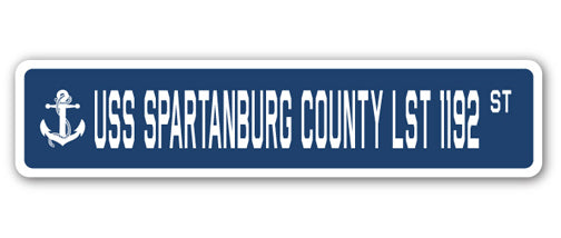 USS Spartanburg County Lst 1192 Street Vinyl Decal Sticker