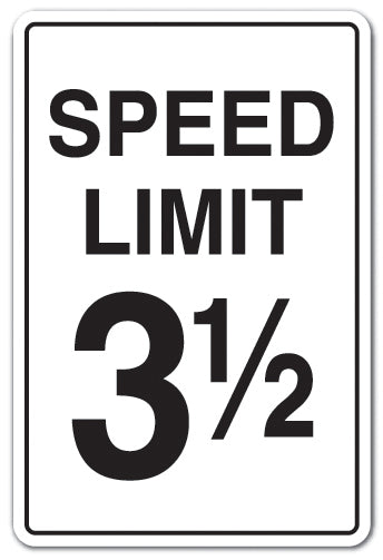 Speed Limit 3-1-2 Vinyl Decal Sticker