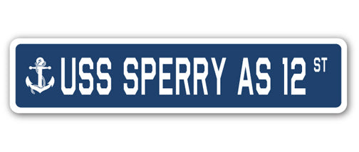USS SPERRY AS 12 Street Sign