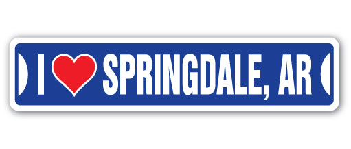 I LOVE SPRINGDALE, ARKANSAS Street Sign