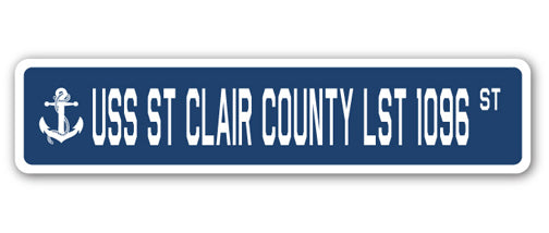 USS St Clair County Lst 1096 Street Vinyl Decal Sticker