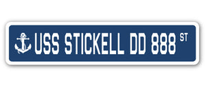 USS Stickell Dd 888 Street Vinyl Decal Sticker