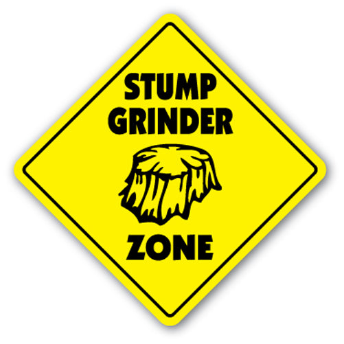 Stump Grinder Zone Vinyl Decal Sticker