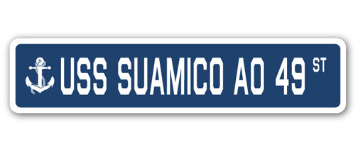 USS SUAMICO AO 49 Street Sign