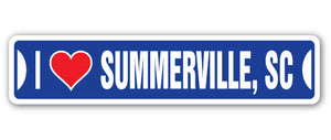I Love Summerville, South Carolina Street Vinyl Decal Sticker