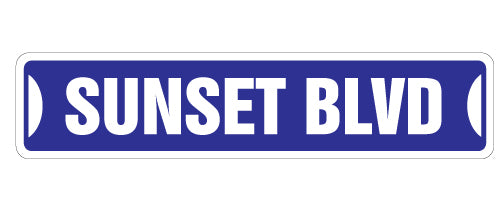 Sunset Blvd Street Vinyl Decal Sticker