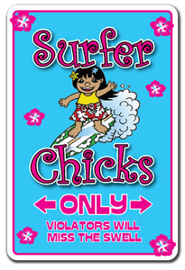 Surfer Chicks Vinyl Decal Sticker