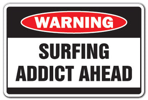 Surfing Addict Vinyl Decal Sticker