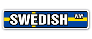 Swedish Flag Street Vinyl Decal Sticker