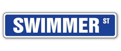 Swimmer Street Vinyl Decal Sticker