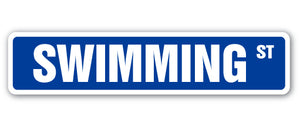 Swimming Street Vinyl Decal Sticker