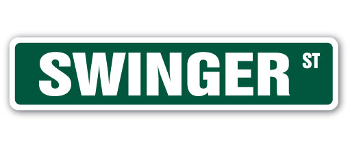 SWINGER Street Sign