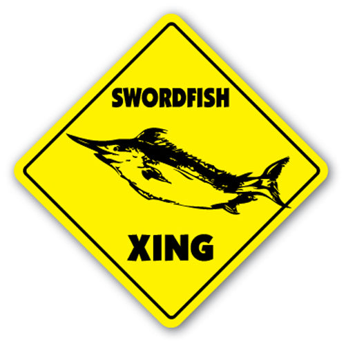 Swordfish Crossing Vinyl Decal Sticker