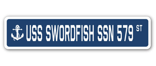 USS SWORDFISH SSN 579 Street Sign