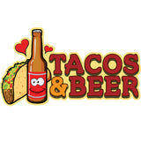 Tacos & Beer Die Cut Decal