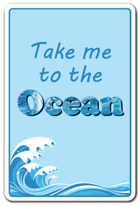 Take Me To The Ocean Vinyl Decal Sticker