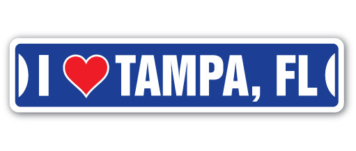 I LOVE TAMPA, FLORIDA Street Sign