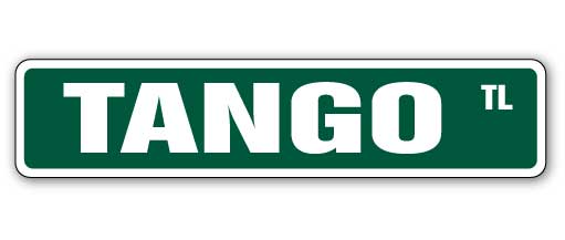 TANGO Street Sign