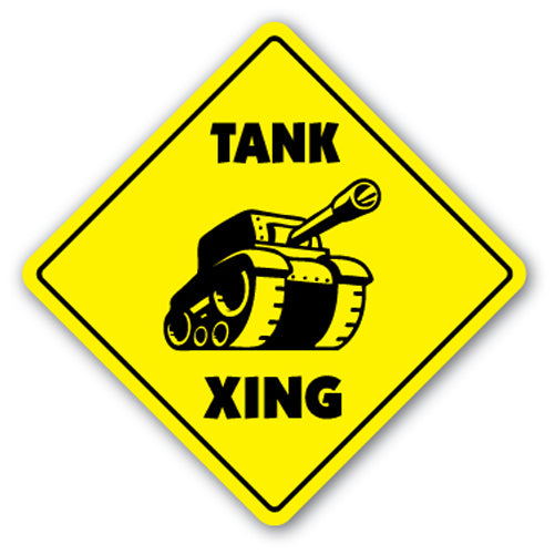 Tank Crossing Vinyl Decal Sticker