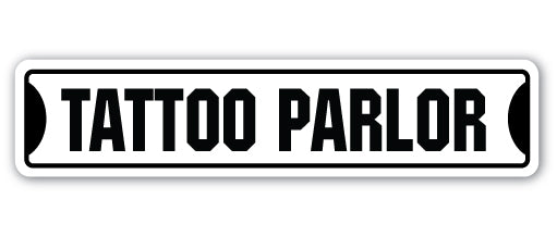 Tattoo Parlor Street Vinyl Decal Sticker