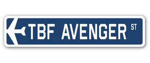 TBF Avenger Street Sign