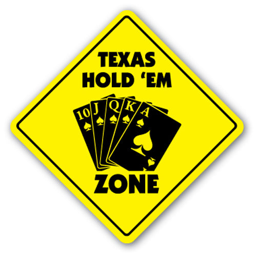 Texas Hold 'em Street Vinyl Decal Sticker