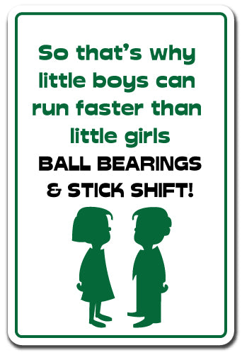 That's Why Little Boys Run Faster Vinyl Decal Sticker