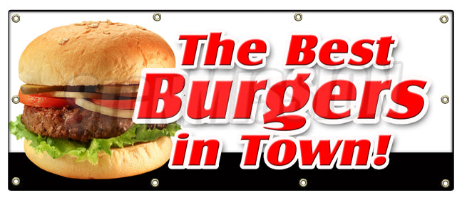 The Best Burgers In Town Banner