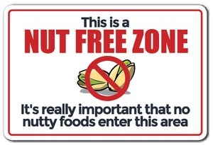 This Is A Nut Free Zone Vinyl Decal Sticker