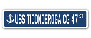 USS Ticonderoga Cg 47 Street Vinyl Decal Sticker