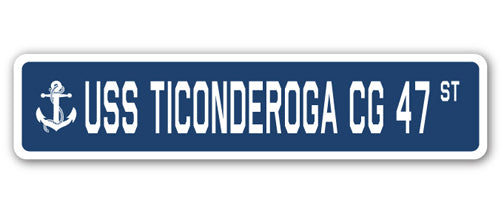 USS Ticonderoga Cg 47 Street Vinyl Decal Sticker