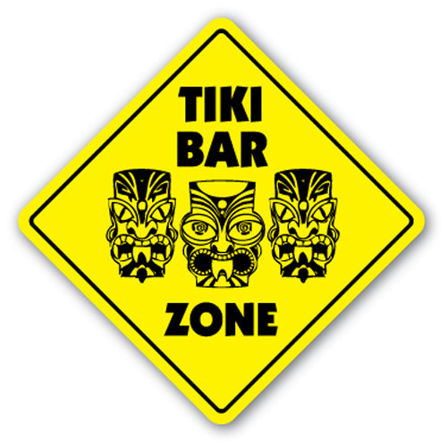 Tiki Bar Street Vinyl Decal Sticker