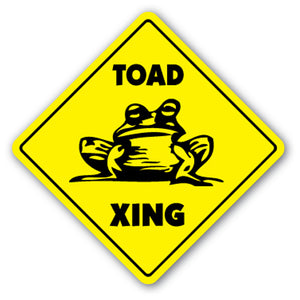 Toad Crossing Vinyl Decal Sticker