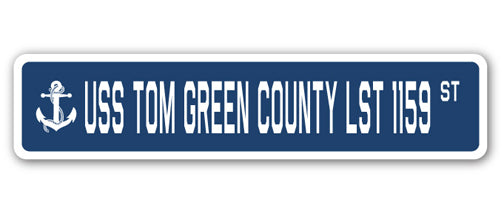USS Tom Green County Lst 1159 Street Vinyl Decal Sticker